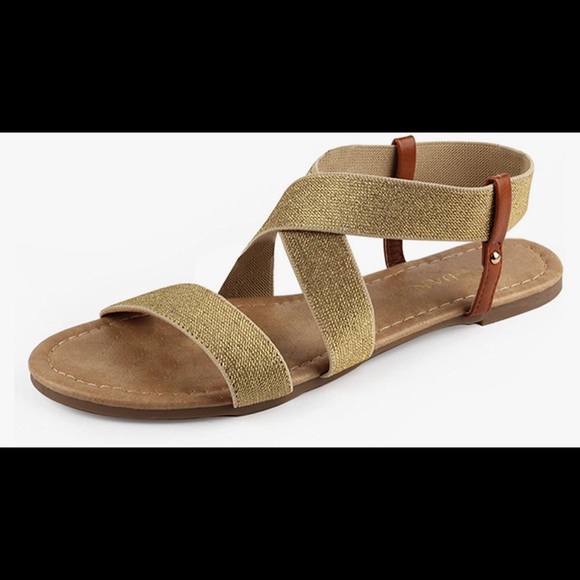 Gold & Tan Gladiator Sandals NWT!!! So Comfy! :) - Picture 1 of 12